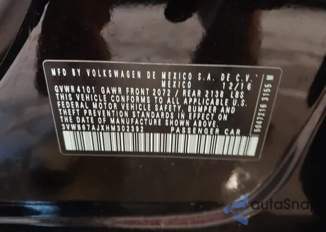 2017 Volkswagen Jetta 1.4T Se from USA, damaged, VIN 3VWB67AJXHM302392